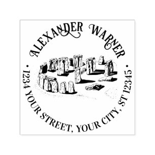 Carimbo Auto Entintado Stonehenge England Name Return Address