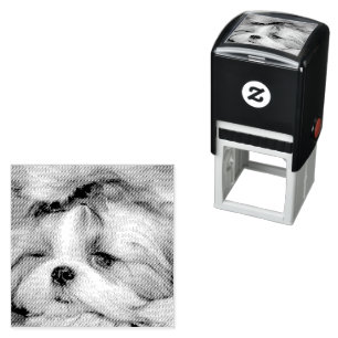 Carimbo Auto Entintado Sua foto personalizada do cachorro de estimação