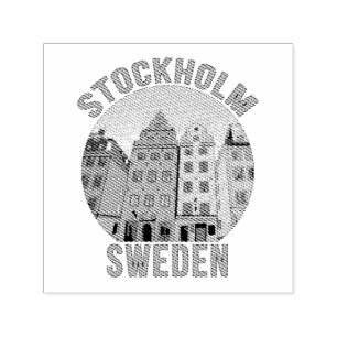 Carimbo Auto Entintado Suecia de Estocolmo