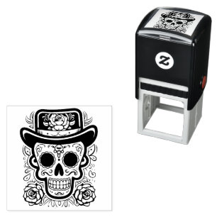 Carimbo Auto Entintado Sugar Skull 💀 Día de Muertos