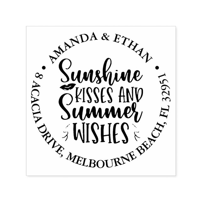 Carimbo Auto Entintado Summer Kisses (Design)