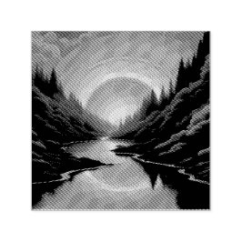 Carimbo Auto Entintado Sunrise Over The Lake