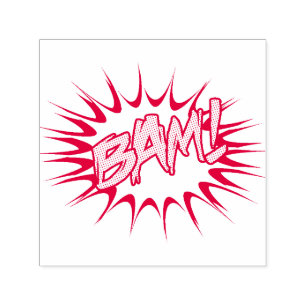 Carimbo Auto Entintado Super Hero Clássico Bam! Bolhas de Ação