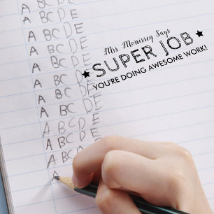 Carimbo Auto Entintado Super Trabalho Incrível Professores Personalizados