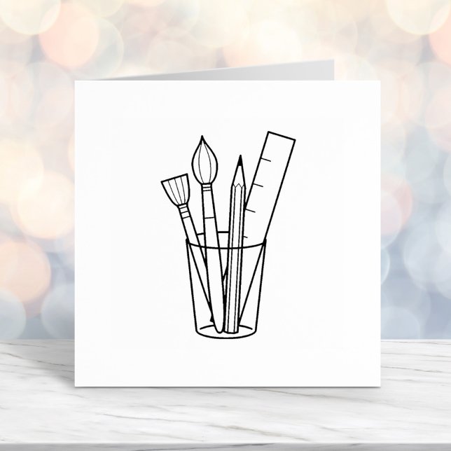 Carimbo Auto Entintado Suprimentos de Artesanato de Arte de Lápis de Pinc (Criador carregado)