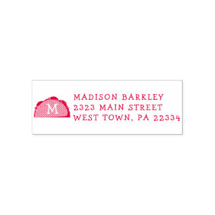 Carimbo Auto Entintado Taco Cute Kids Endereço de Devolução