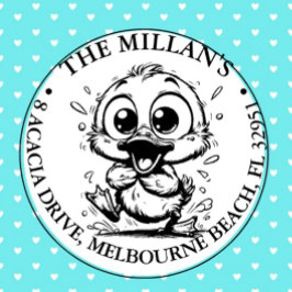 Carimbo Auto Entintado Tema Cute Happy Duck