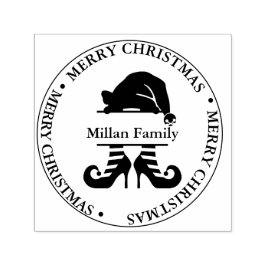 Carimbo Auto Entintado Tema da Elf Christmas Girl