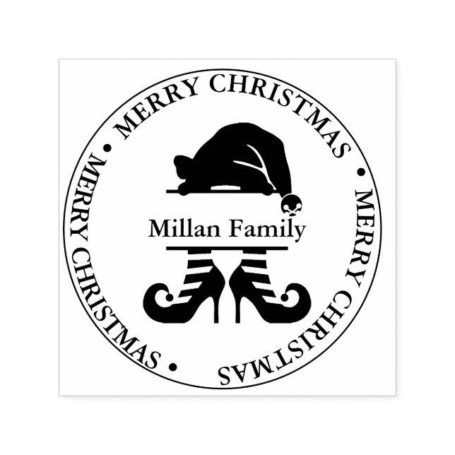 Carimbo Auto Entintado Tema da Elf Christmas Girl (Design)