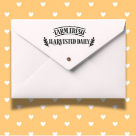 Carimbo Auto Entintado Tema de Colheita Fresca de fazenda