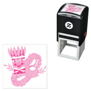 Carimbo Auto Entintado Tema de Luau