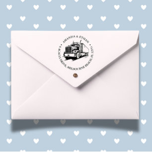 Carimbo Auto Entintado Tema de negócios de caminhão