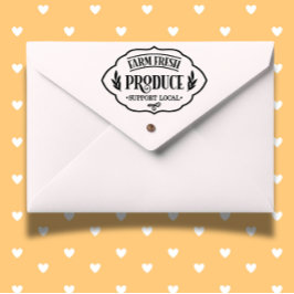 Carimbo Auto Entintado Tema de produto fresco da fazenda