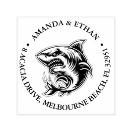 Carimbo Auto Entintado Tema de Tubarão Feliz