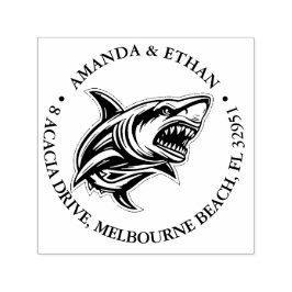 Carimbo Auto Entintado Tema de Tubarão Irritado