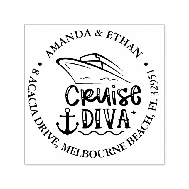 Carimbo Auto Entintado Tema do Diva do Cruzeiro Feliz (Design)