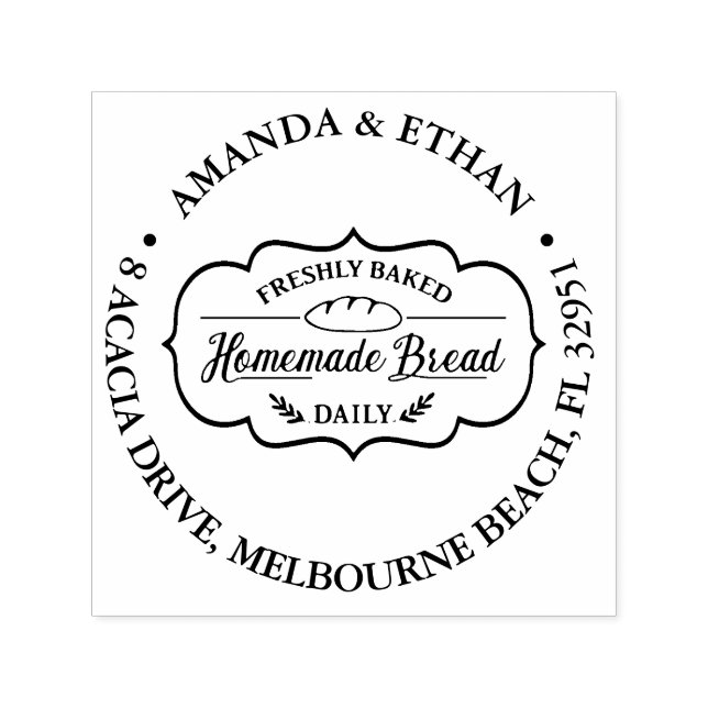 Carimbo Auto Entintado Tema do pão caseiro (Design)