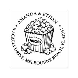 Carimbo Auto Entintado Tema do snack de pipoca