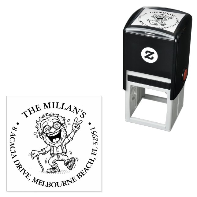 Carimbo Auto Entintado Tema do vovô bonito (In Situ)