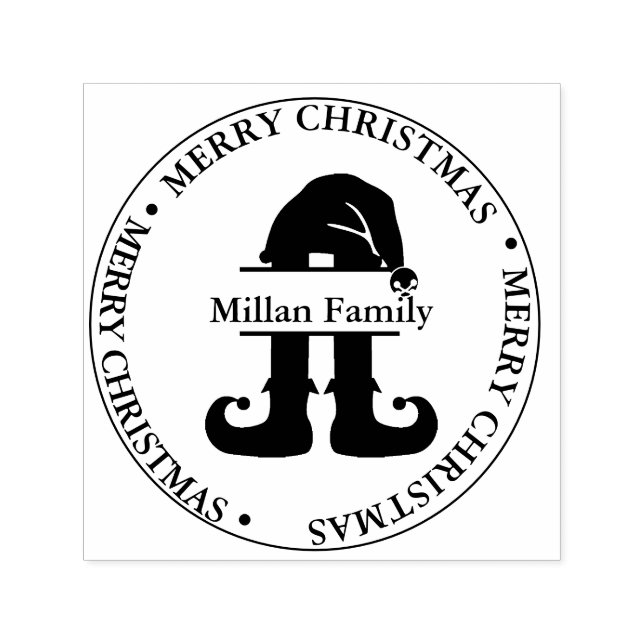 Carimbo Auto Entintado tema Elf Christmas Boy (Design)