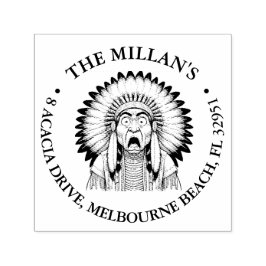 Carimbo Auto Entintado Tema nativo americano chocado