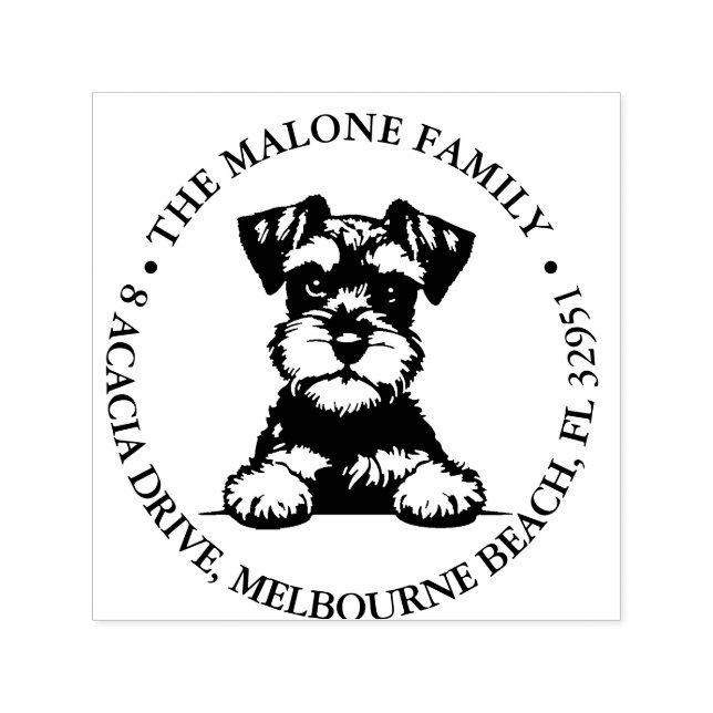 Carimbo Auto Entintado Tema Personalizado da Puppy Terrier (Design)