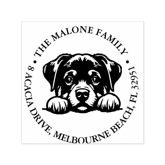 Carimbo Auto Entintado Tema Personalizado de Pequim Rockweiler (Design)