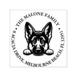 Carimbo Auto Entintado Tema Personalizado do Shepard Puppy