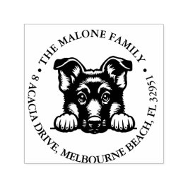 Carimbo Auto Entintado Tema Personalizado Shepard Alemão de Pequim