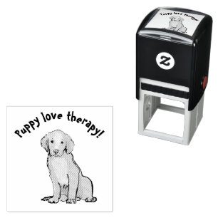 Carimbo Auto Entintado Terapia do amor puppy