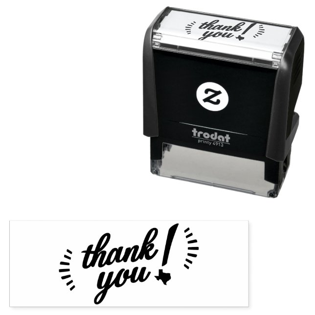 Carimbo Auto Entintado Texas Obrigado (In Situ)