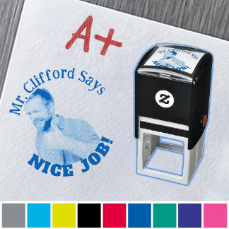 Carimbo Auto Entintado Texto Personalizado Engraçado Foto do Rosto dos Pr