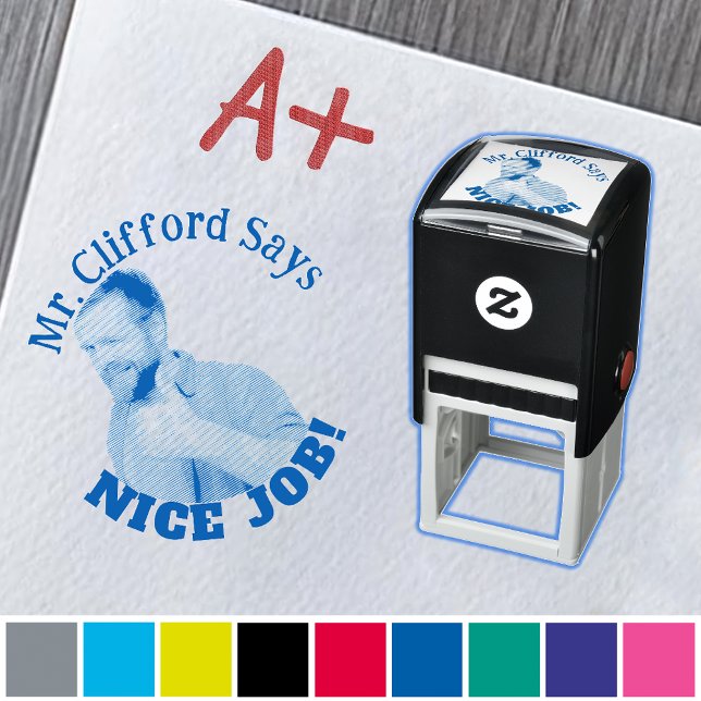 Carimbo Auto Entintado Texto Personalizado Engraçado Foto do Rosto dos Pr (Criador carregado)