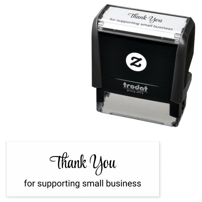 Carimbo Auto Entintado Thank You for Supporting Small Business Template (In Situ)