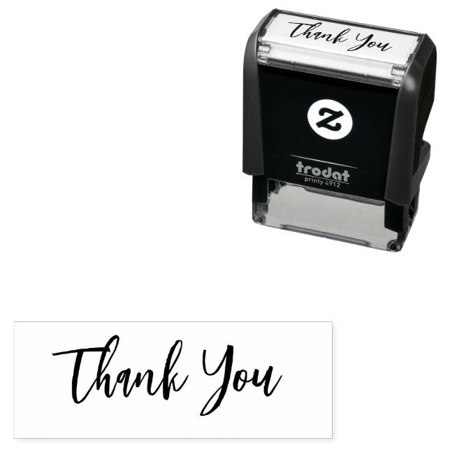 Carimbo Auto Entintado Thank You Scribble Script Text Template (In Situ)