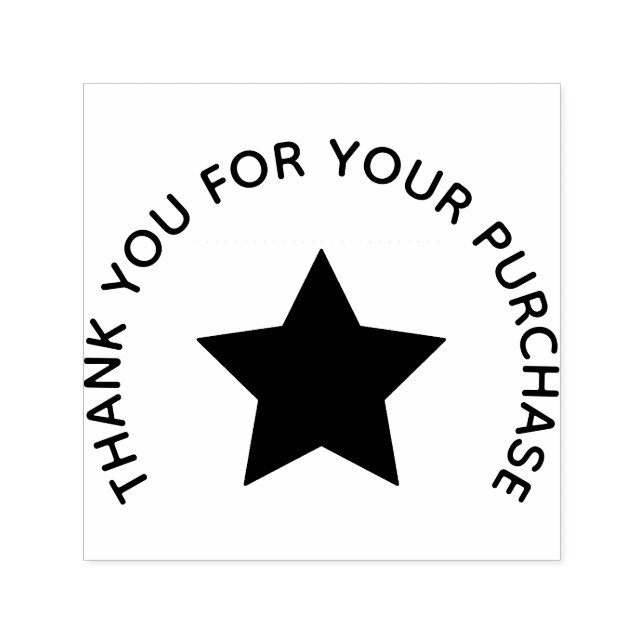 Carimbo Auto Entintado “Thank You” Star Accent Rubber Stamp (Design)
