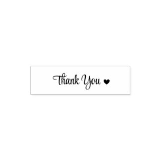 Carimbo Auto Entintado “Thank You” with Heart Rubber Stamp