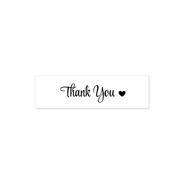 Carimbo Auto Entintado “Thank You” with Heart Rubber Stamp (Design)