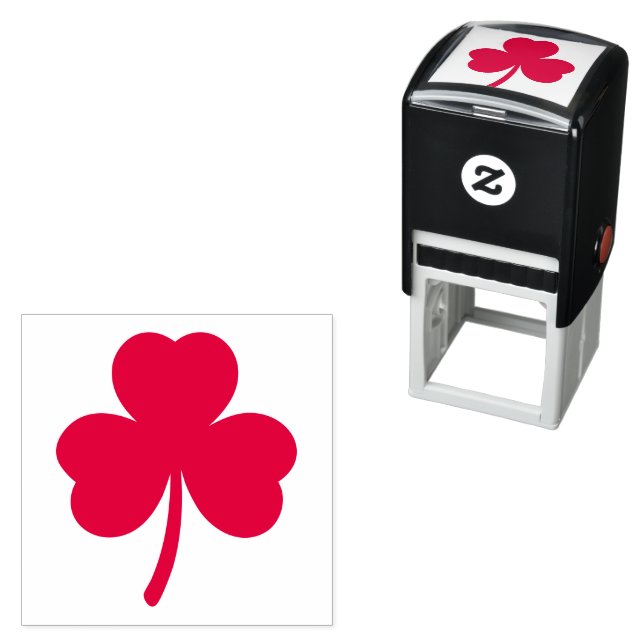 Carimbo Auto Entintado Three Leaf Clover Personalized Self Inking Stamp (In Situ)