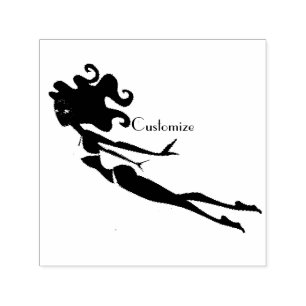Carimbo Auto Entintado Thunder_Cove do Swimmer da Sereia Azul