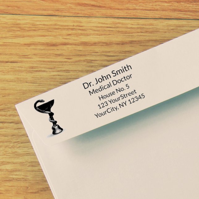 Carimbo Auto Entintado Tigela Médica Simples de Cobra de Higia Branco Pre (Criador carregado)