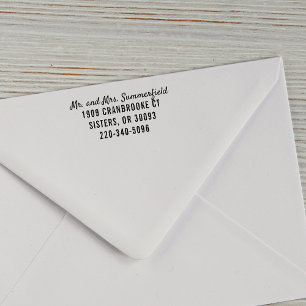 Carimbo Auto Entintado Tinta Automática do Novo Endereço de Devolução Per