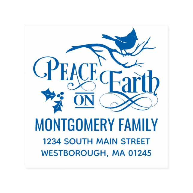 Carimbo Auto Entintado Típica de citação de Natal da Paz na Terra (Design)