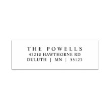 Tipografia Mínima Simples Clássica Endereço de Rem