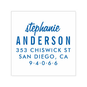 Carimbo Auto Entintado Tipografia Moderna Personalizada Endereço de dev