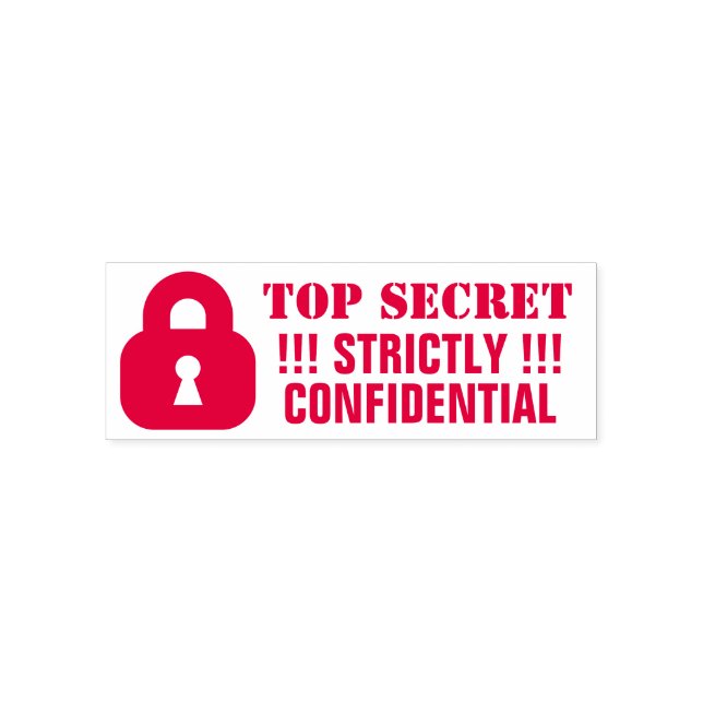 Carimbo Auto Entintado Top Secret estritamente confidencial (Design)