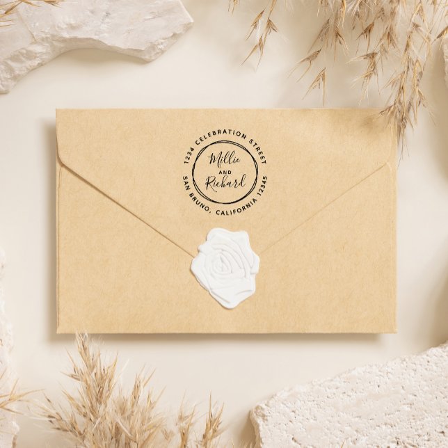 Carimbo Auto Entintado Tornar Seu Próprio Endereço De Devolução De Casame (Criador carregado)