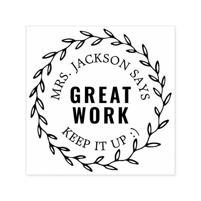 Carimbo Auto Entintado Trabalho de excelente | Professores personalizados (Design)