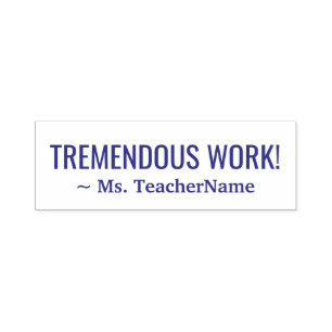 Carimbo Auto Entintado "TRABALHO TREMENDO!" + Nome feito sob encomenda do