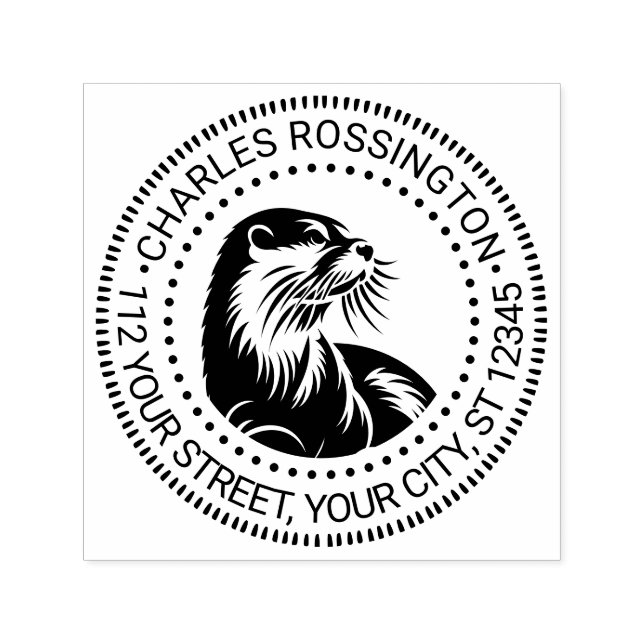 Carimbo Auto Entintado Traço de lona de mar de safra cúbica nº 2 Endereço (Design)